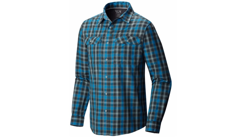 Canyon Plaid Long Sleeve Shirt - Mens-Dark Forest-X-Large