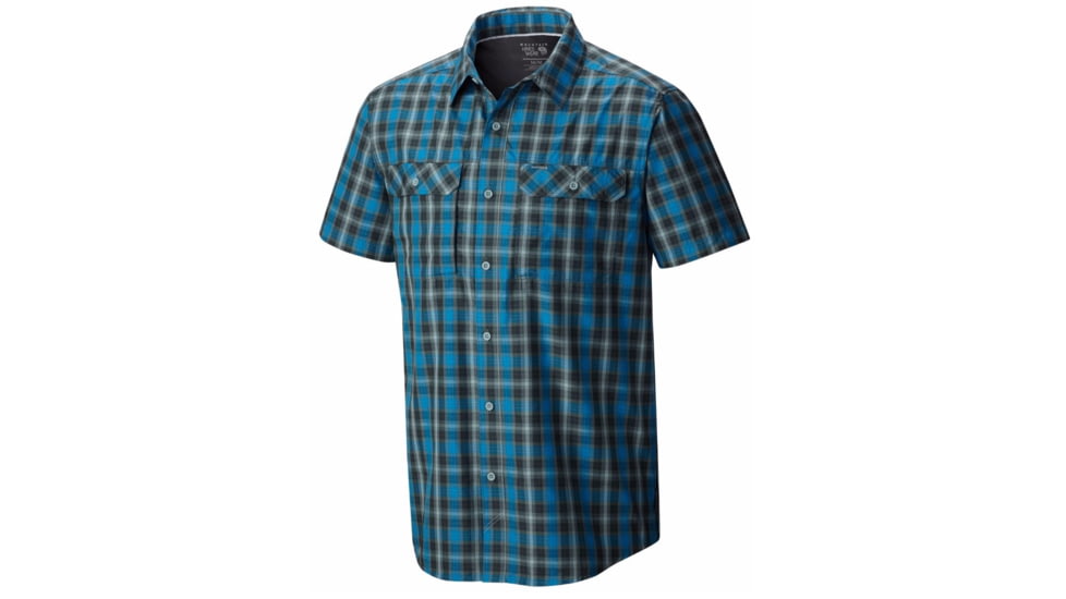 Canyon Plaid Short Sleeve Shirt - Mens-Dark Forest-X-Large