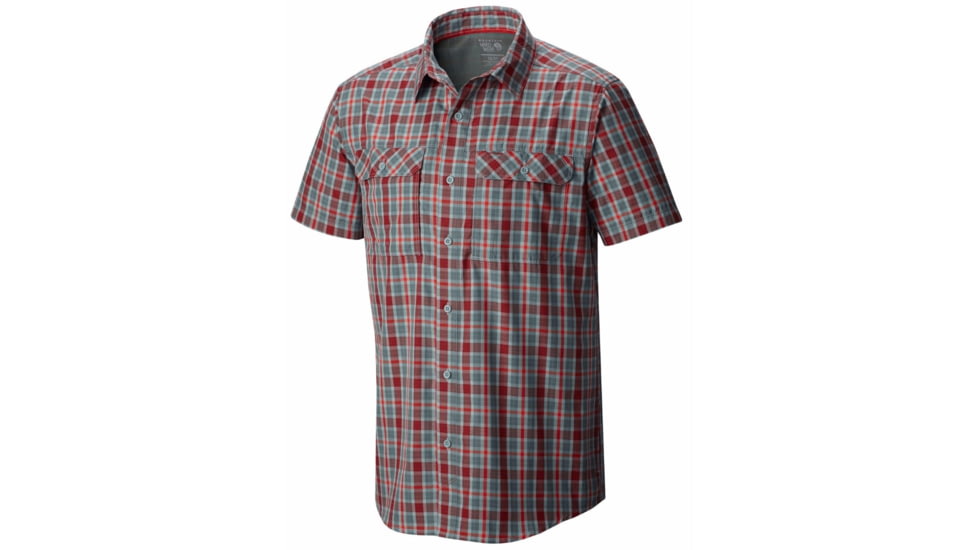 Canyon Plaid Short Sleeve Shirt - Mens-Thunderhead Grey-X-Large