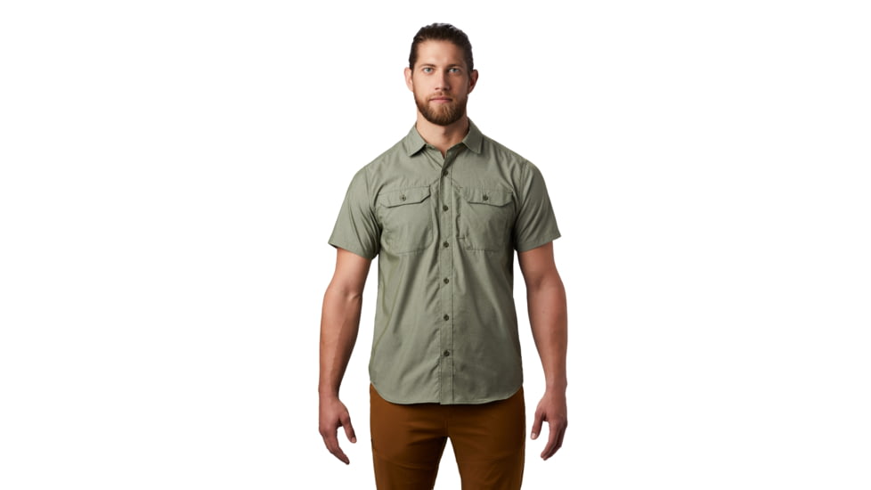 Mountain Hardwear Canyon Pro Short Sleeve Shirt - Men's, Dark Army, Small, 1879031304-S