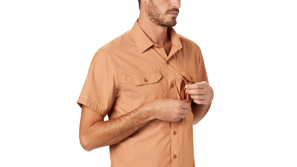Mountain Hardwear Canyon Pro Short Sleeve Shirt - Men's, Rust Earth, Large, 1879031258-L