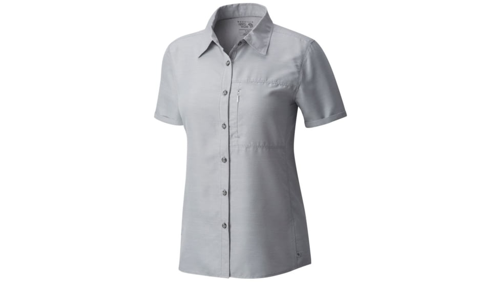 Mountain Hardwear Canyon Short Sleeve Shirt - Women's, Steam, XL 1648541089-XL