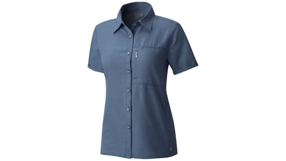 Mountain Hardwear Canyon Short Sleeve Shirt - Women's, Zinc, L 1648541492-L
