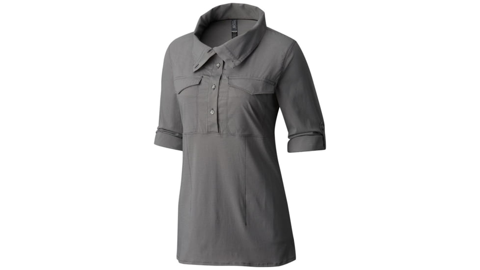 Mountain Hardwear Citypass Long Sleeve Popover - Women's, Manta Grey, XL 1648571073-XL