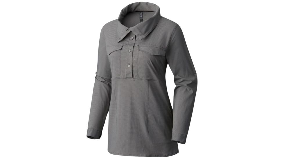 Mountain Hardwear Citypass Long Sleeve Popover - Women's, Manta Grey, XL 1648571073-XL
