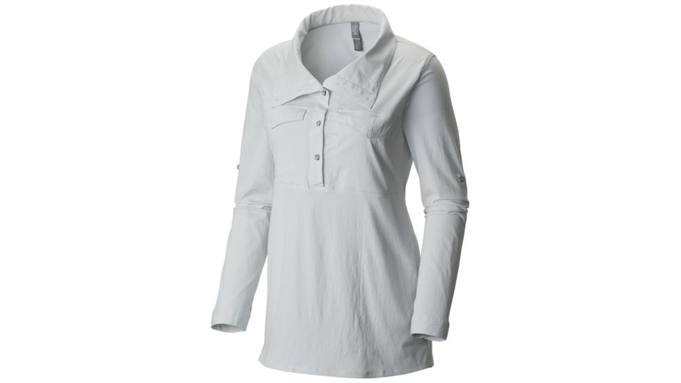Mountain Hardwear Citypass Long Sleeve Popover - Women's, White, L 1648571100-L