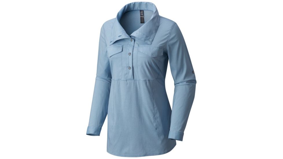 Mountain Hardwear Citypass Long Sleeve Popover - Women's, Storm Cloud, XL 1648571440-XL