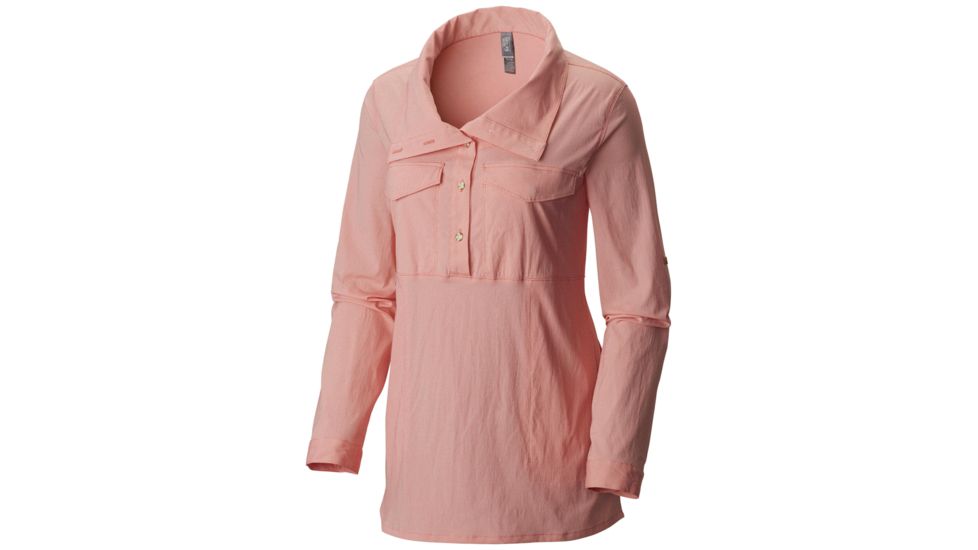 Mountain Hardwear Citypass Long Sleeve Popover - Women's-Paradise Pink-Small