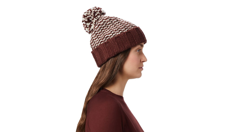 Mountain Hardwear Classic Striped Pom-Pom Beanie - Women's, Dark Umber, One Size, OL8044259-O/S