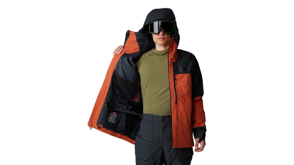 Mountain Hardwear Cloud Bank Gore-Tex Jacket - Mens, Raw Carnelian/Black, Large, 2091881859-L