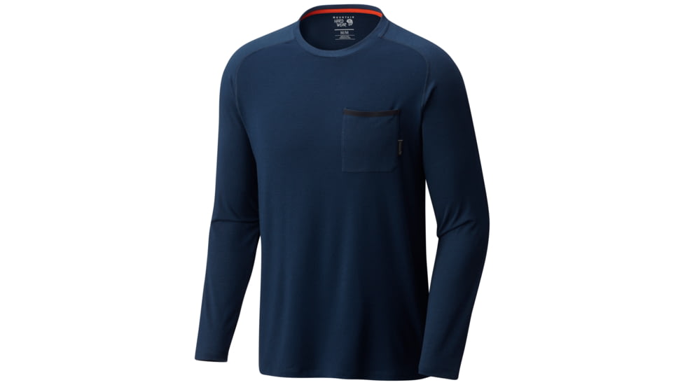 Mountain Hardwear CoolHiker Long Sleeve T - Men's-Hardwear Navy-Medium