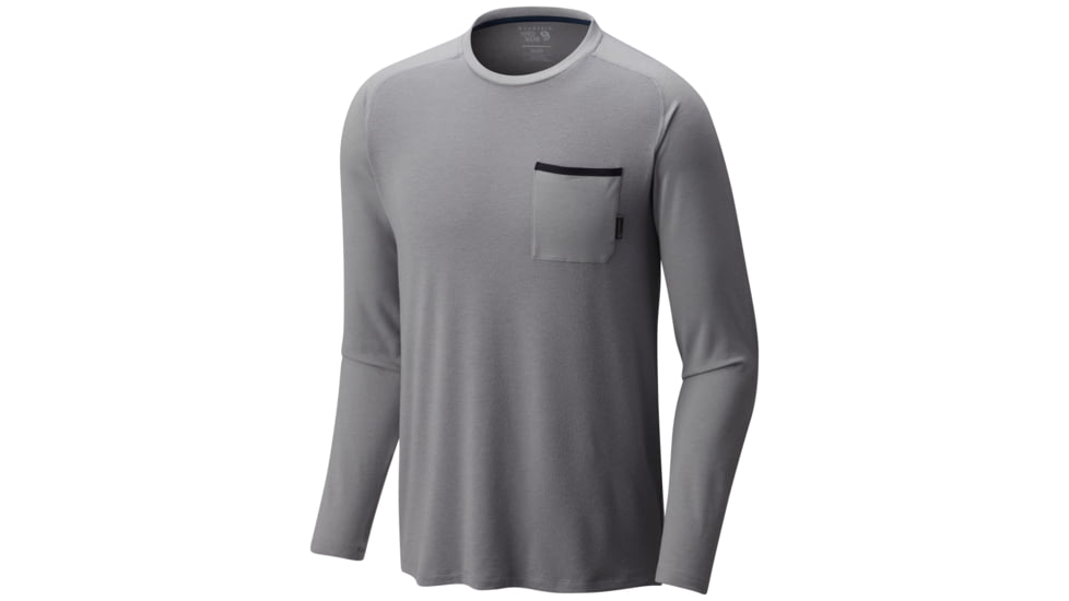 Mountain Hardwear CoolHiker Long Sleeve T - Men's-Manta Grey-X-Large
