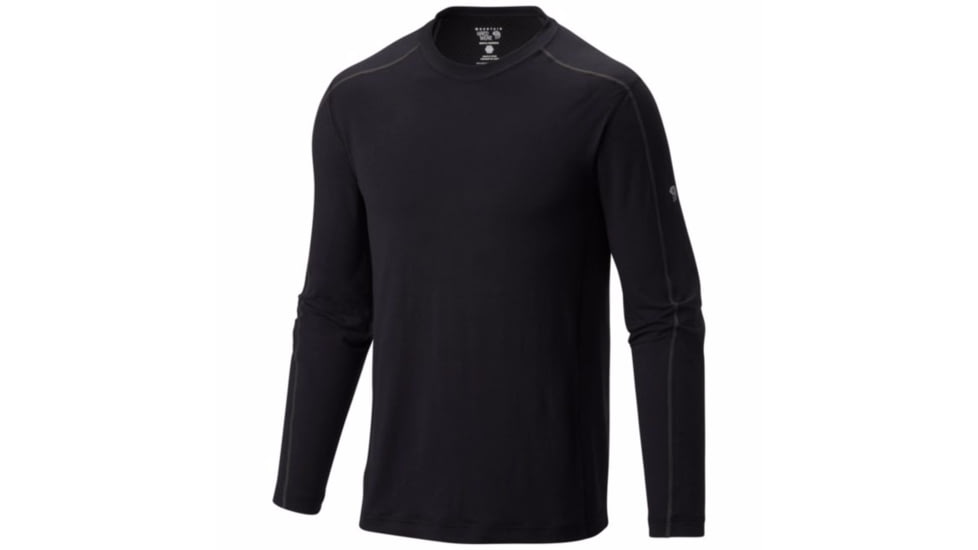 Mountain Hardwear CoolHiker Long Sleeve T - Men's-Black-XX-Large