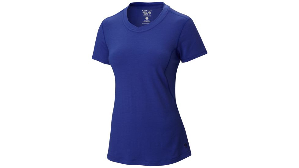 Mountain Hardwear CoolHiker Short Sleeve T - Womens-Nectar Blue-Small