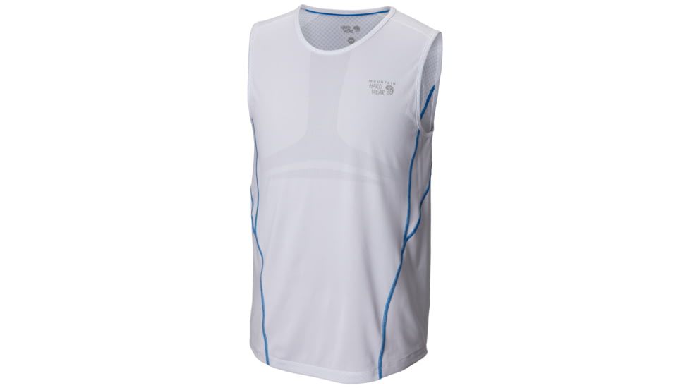 Mountain Hardwear CoolRunner Tank - Men's-White-Small