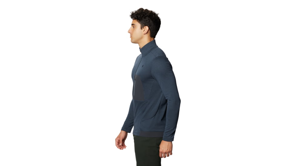 Mountain Hardwear Cragger 2 1/2 Zip Long Sleeve - Men's, Light Storm, Medium, OM9820054-M