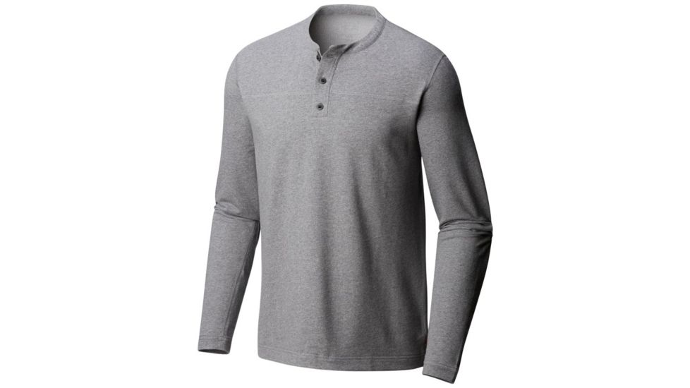 Mountain Hardwear Cragger Henley Shirt - Mens, Heather Titanium, Medium, 1677891046-M
