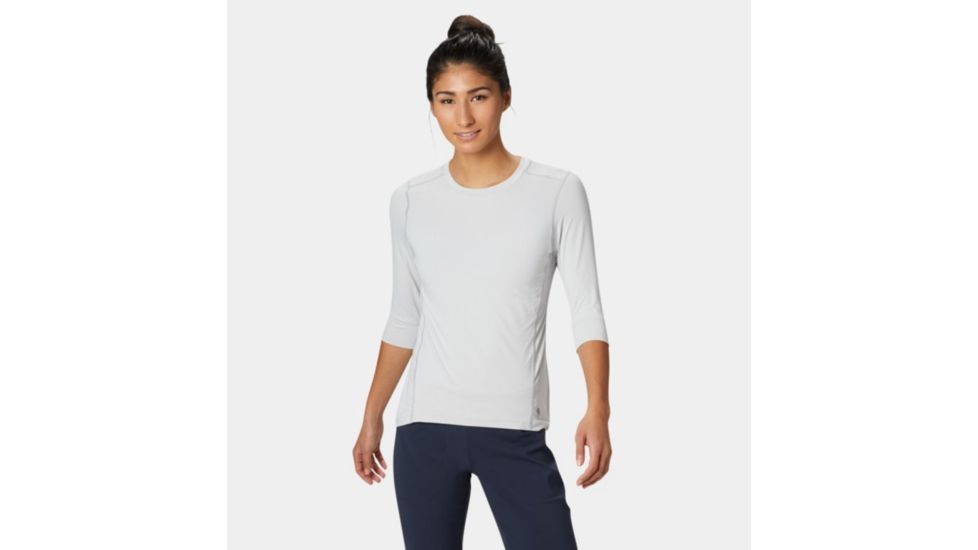 Mountain Hardwear Crater Lake 3/4 Crew - Womens, Grey Ice, Extra Small, 1847301063-XS