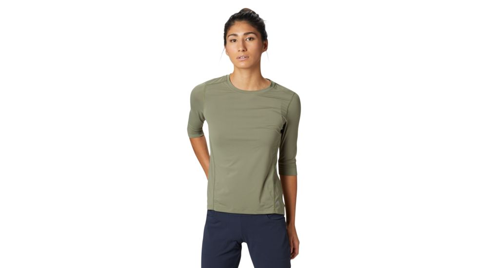 Mountain Hardwear Crater Lake 3/4 Crew - Womens, Light Army, Small, 1847301333-S
