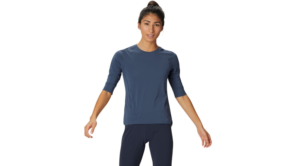 Mountain Hardwear Crater Lake 3/4 Crew - Womens, Zinc, Extra Large, 1847301492-XL