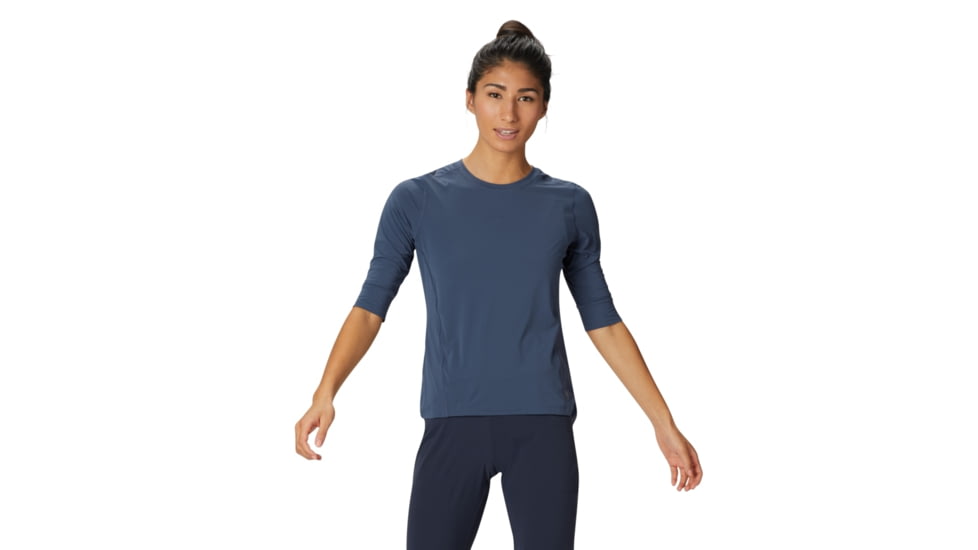 Mountain Hardwear Crater Lake 3/4 Crew - Womens, Zinc, Small, 1847301492-S