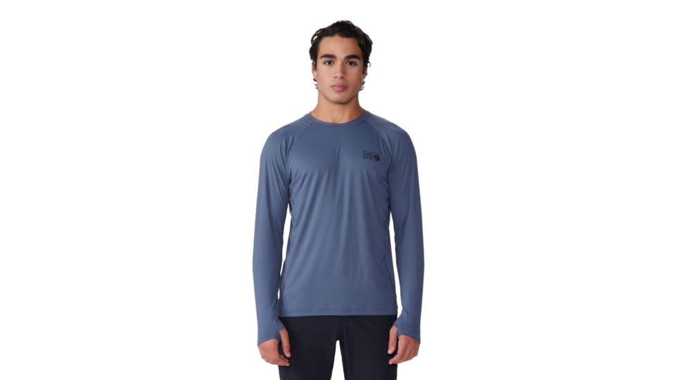 Mountain Hardwear Crater Lake Long Sleeve Crew Top - Men's, Blue Slate, Large, 1982421450-L