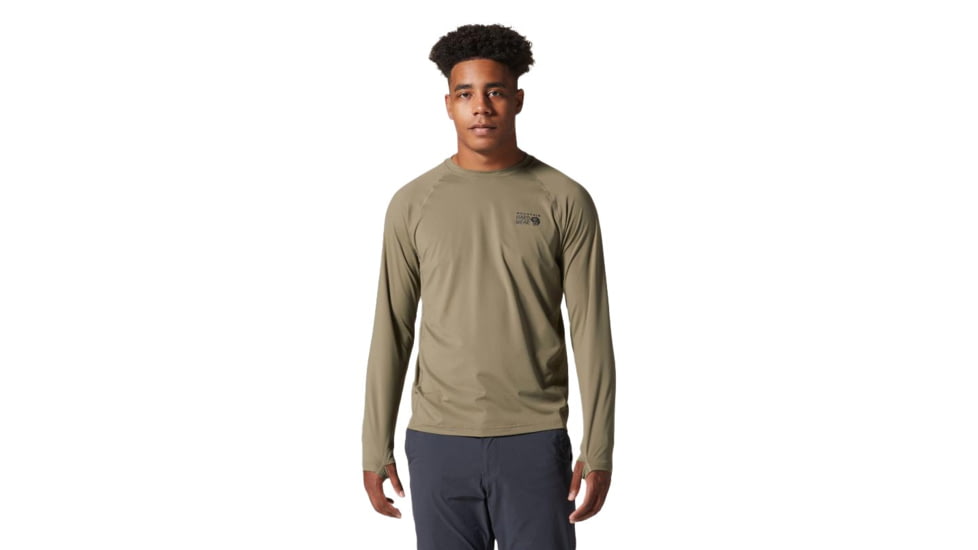 Mountain Hardwear Crater Lake Long Sleeve Crew Top - Men's, Stone Green, 2XL, 1982421397-XXL
