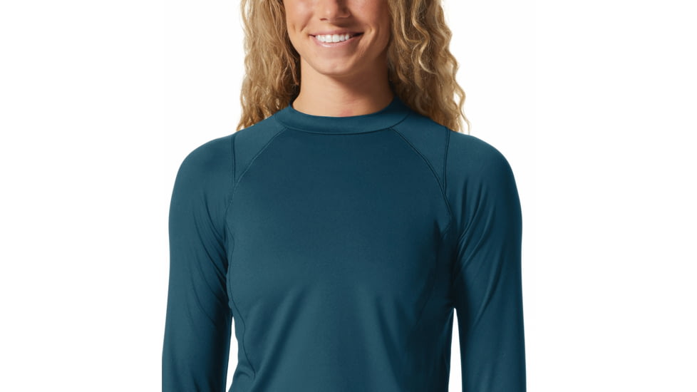 Mountain Hardwear Crater Lake Long Sleeve Crop Top - Womens, Dark Marsh, Small, 1986771375-Dark Marsh-S