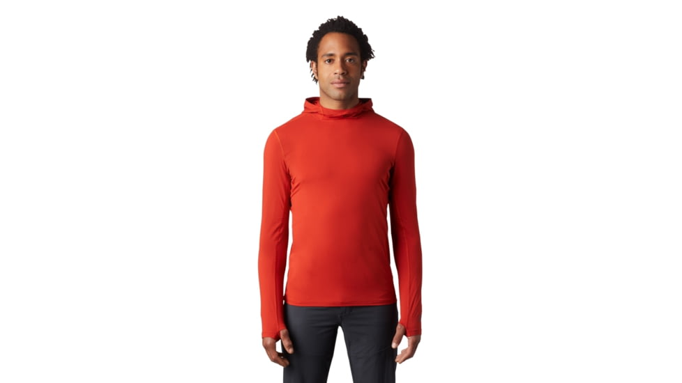 Mountain Hardwear Crater Lake Long Sleeve Hoody - Men's, Desert Red, Large, 1829321831-L