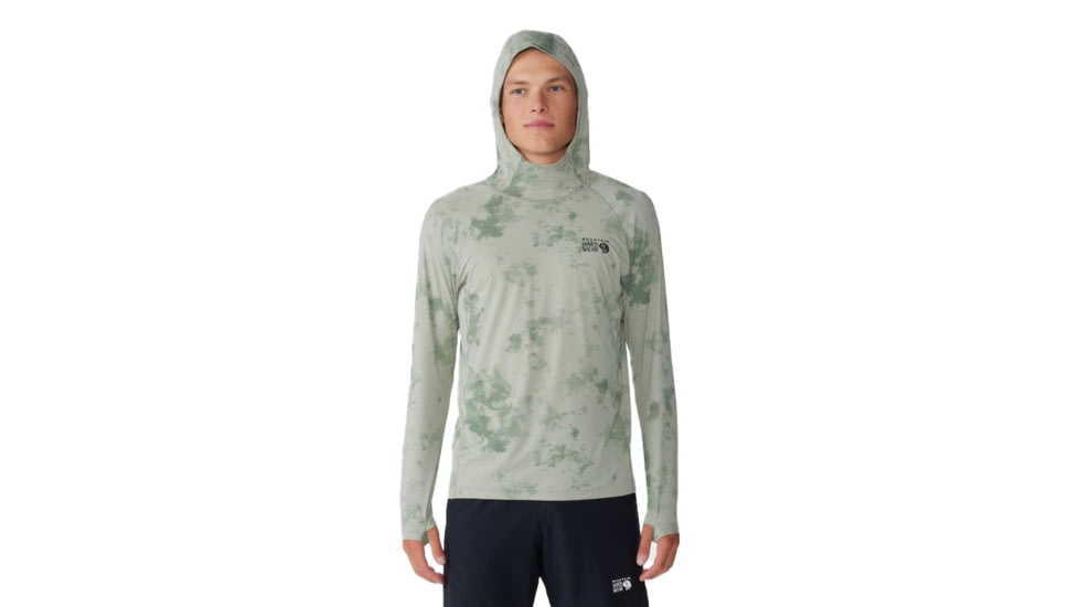 Mountain Hardwear Crater Lake Long Sleeve Hoody - Men's, White Sage Nebula Print, Large, 1982411341-L