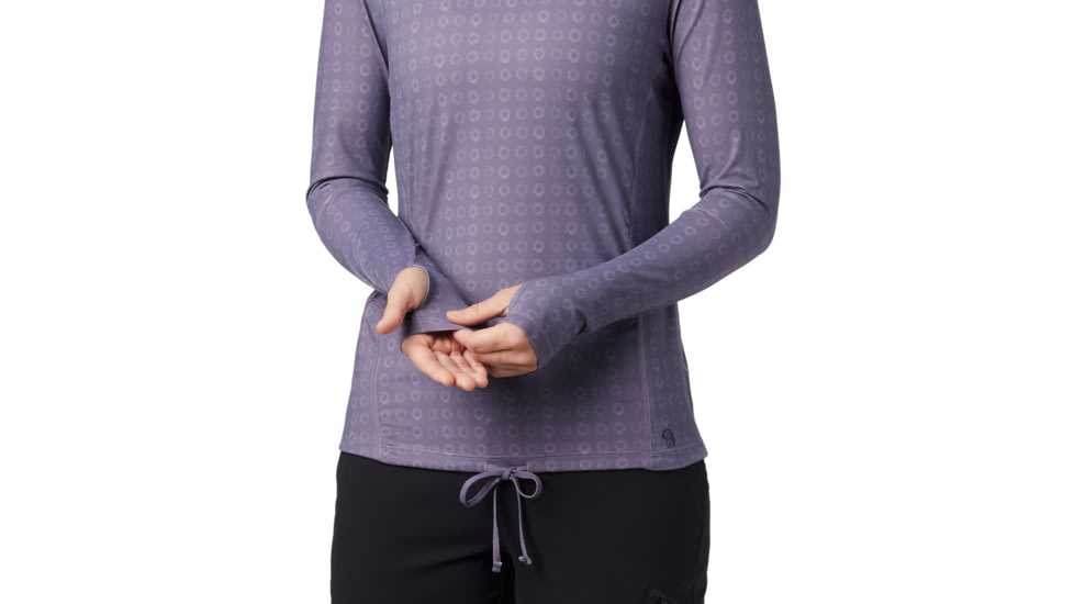 Mountain Hardwear Crater Lake Long Sleeve Hoody - Womens, Dusted Sky, Large, 1829681549-Dusted Sky-L