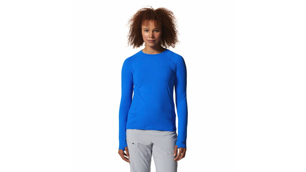 Mountain Hardwear Crater Lake Long Sleeve Top - Women's, Bright Island Blue, Small, 1982721409-B-S