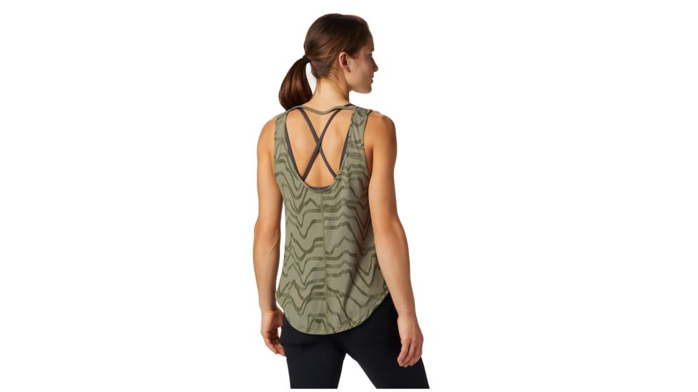 Mountain Hardwear Crater Lake Tank - Womens, Light Army, Medium, 1829691333-M