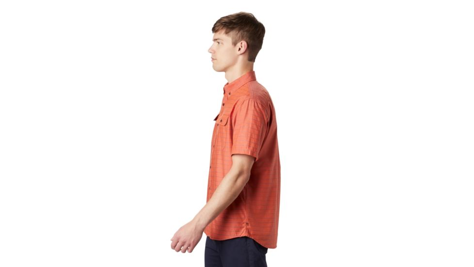 Mountain Hardwear Crystal Valley Short Sleeve Shirt - Mens, Dark Clay, Medium, 1879071840-M