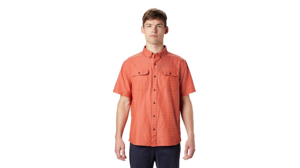 Mountain Hardwear Crystal Valley Short Sleeve Shirt - Mens, Dark Clay, Medium, 1879071840-M