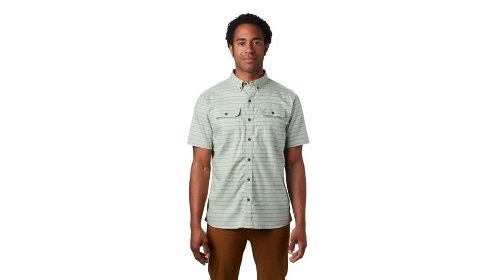 Mountain Hardwear Crystal Valley Short Sleeve Shirt - Mens, Glacial Mint, Small, 1879071372-S