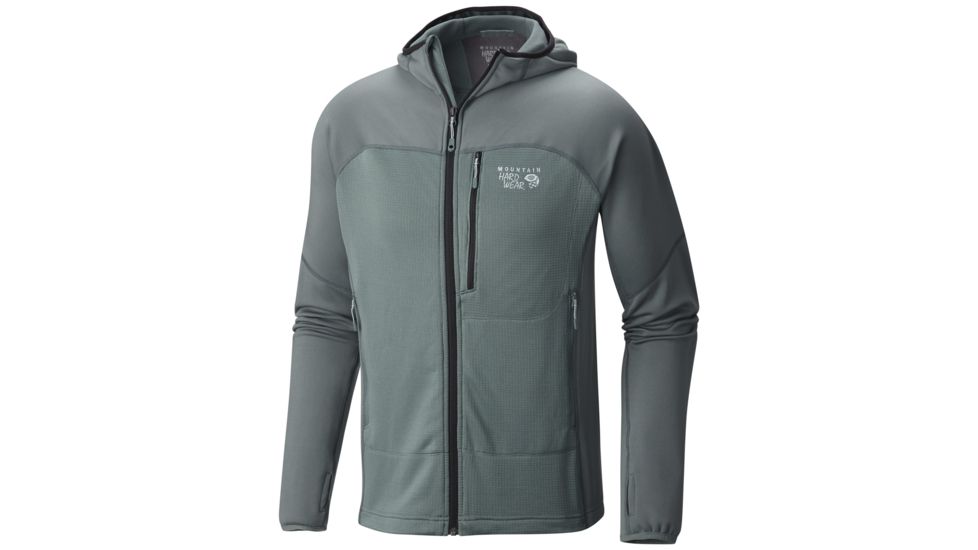 Mountain Hardwear Desna Grid Hooded Jacket - Men's-Thunderhead Grey-Medium