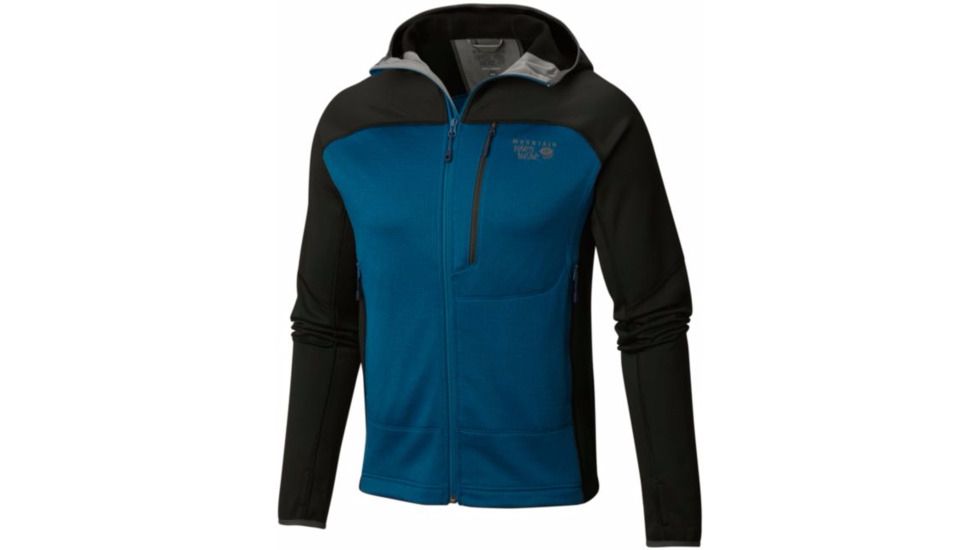 Desna Grid Hooded Jacket - Mens-Phoenix Blue/Shark-Large