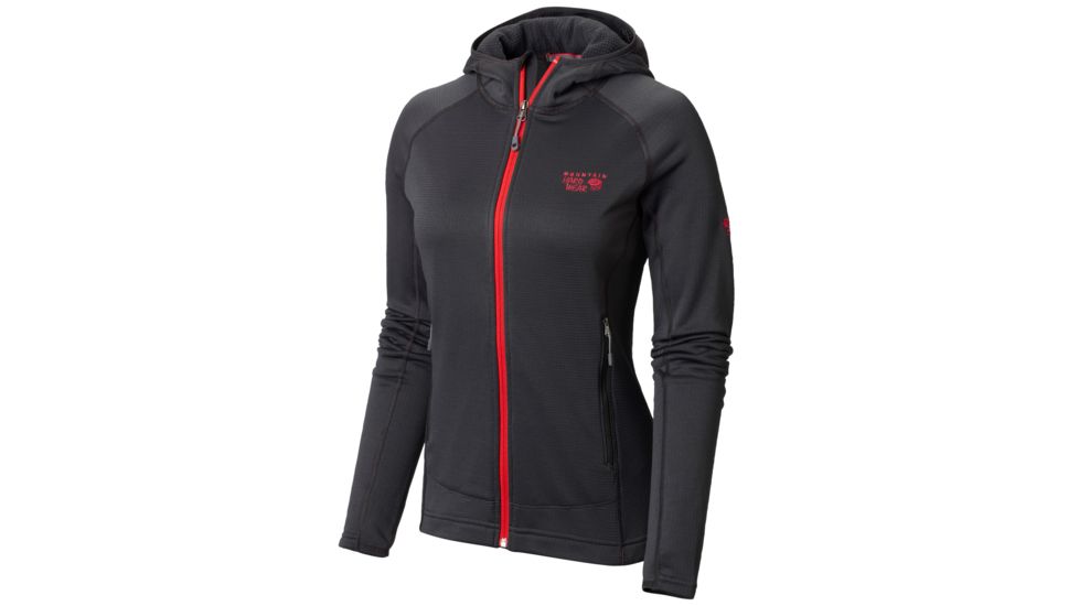 Mountain Hardwear Desna Grid Hooded Jacket - Women's-Shark-Large