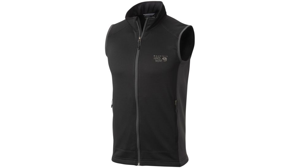 Mountain Hardwear Desna Grid Vest - Mens -Black/Shark-Medium