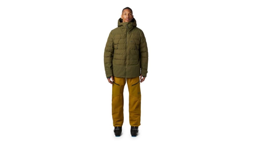 Mountain Hardwear Direct North Gore Windstopper Down Jacket - Mens, Combat Green, Extra Large, 1851271353-XL