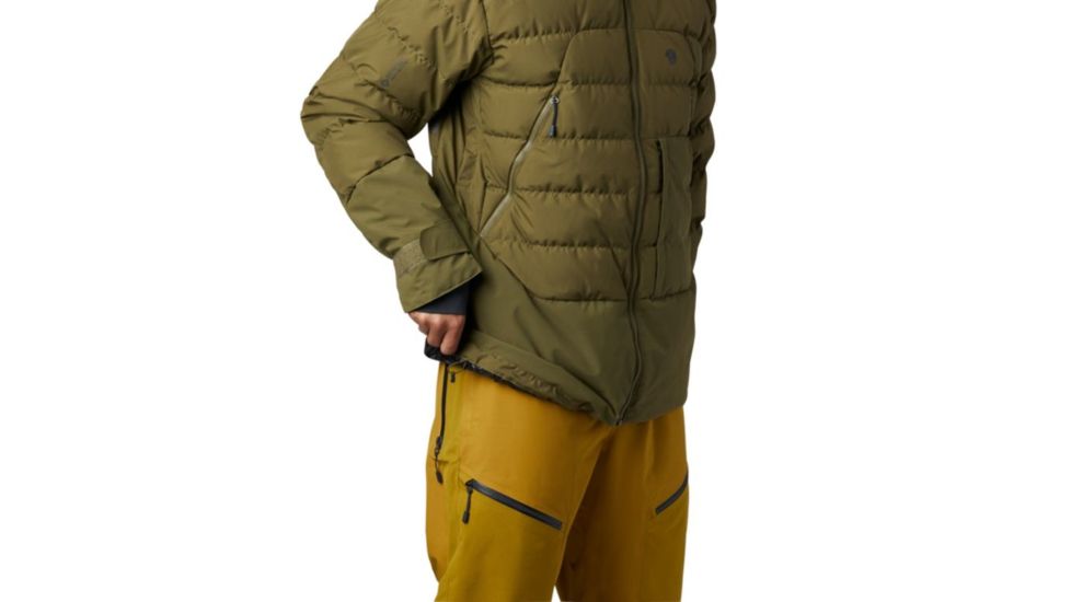 Mountain Hardwear Direct North Gore Windstopper Down Jacket - Mens, Combat Green, Extra Large, 1851271353-XL