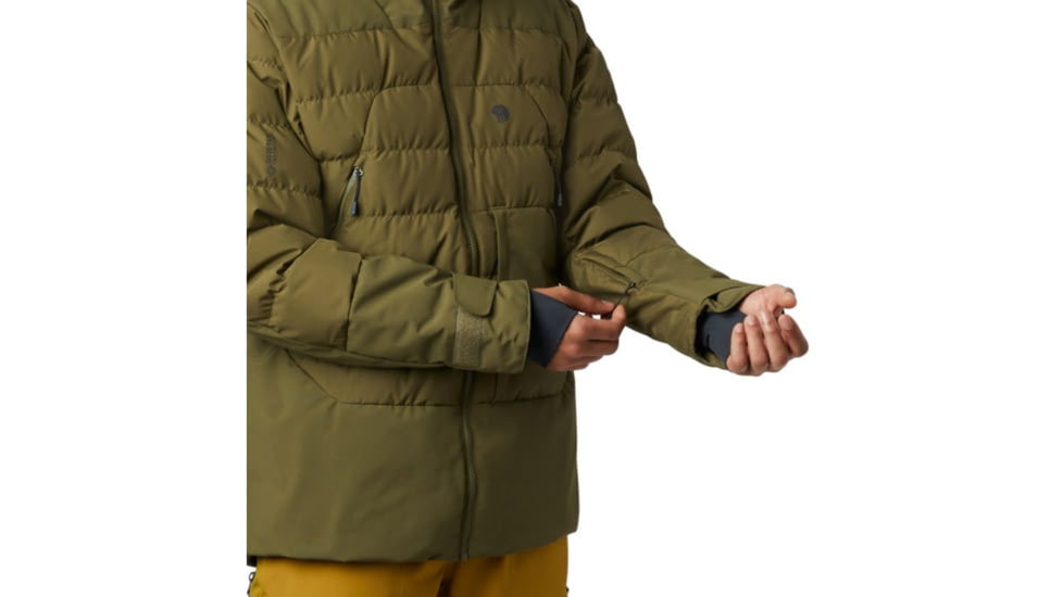 Mountain Hardwear Direct North Gore Windstopper Down Jacket - Mens, Combat Green, Extra Large, 1851271353-XL