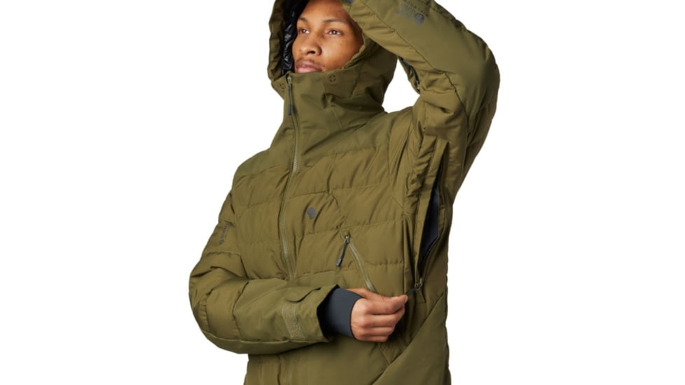 Mountain Hardwear Direct North Gore Windstopper Down Jacket - Mens, Combat Green, Extra Large, 1851271353-XL