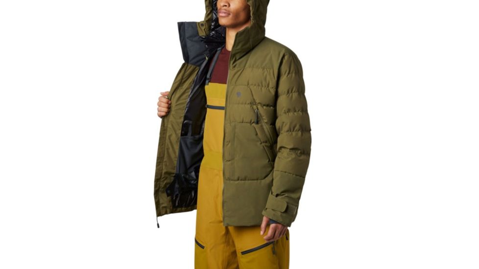 Mountain Hardwear Direct North Gore Windstopper Down Jacket - Mens, Combat Green, Extra Large, 1851271353-XL