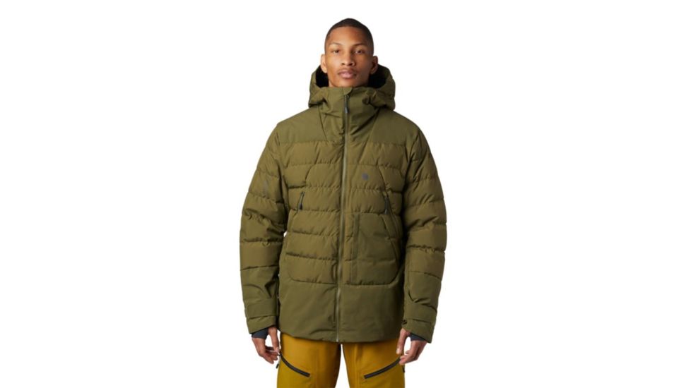 Mountain Hardwear Direct North Gore Windstopper Down Jacket - Mens, Combat Green, Extra Large, 1851271353-XL