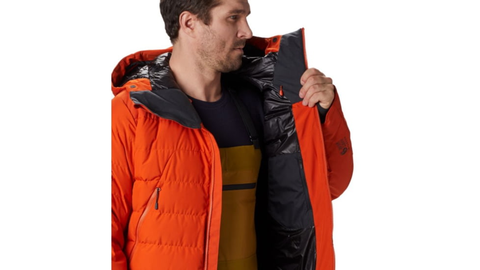 Mountain Hardwear Direct North Gore Windstopper Down Jacket - Mens, Haze Orange, Large, 1851271866-L