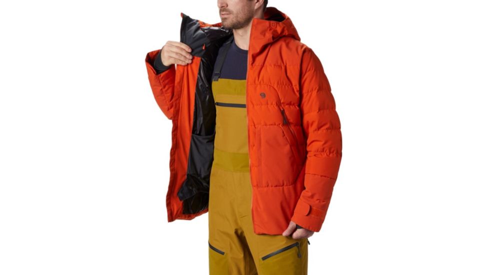Mountain Hardwear Direct North Gore Windstopper Down Jacket - Mens, Haze Orange, Large, 1851271866-L