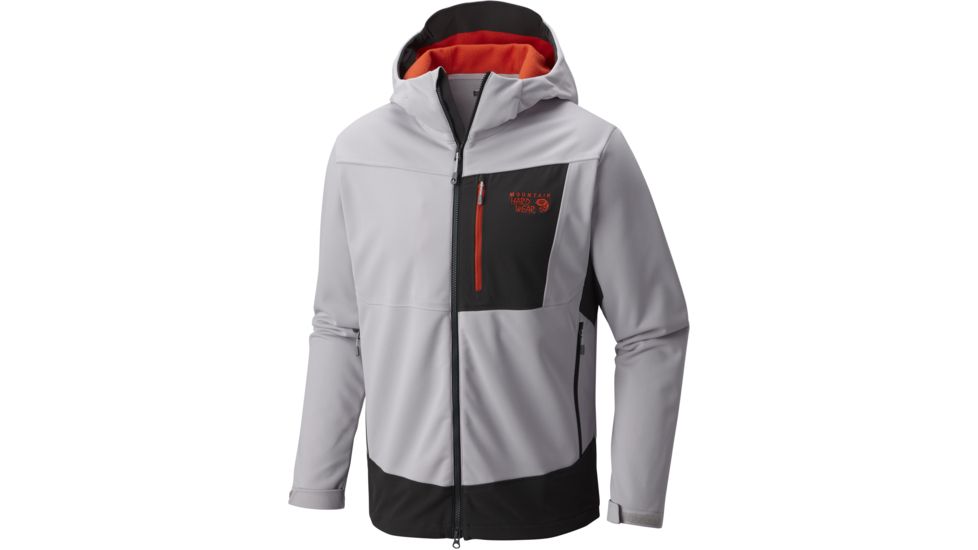 Mountain Hardwear Dragon Hooded Jacket - Men's-Grey Ice-Small