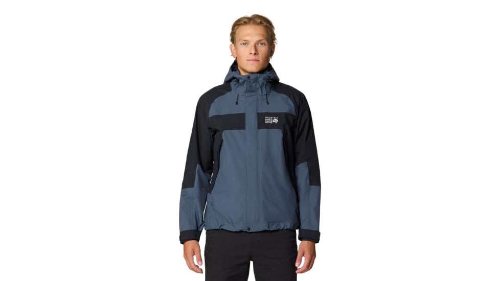 Mountain Hardwear Dry Times Hooded Jacket - Men's, Moon Blue/Black, XXL, 190423025046